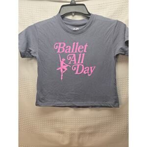 SO T-Shirt Girls Size Medium 8 Gray Crew Neck Short Sleeve Graphic Tee Soft 7456